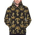 thumbnail image 4 of Hoodies for Men - golden anchor rope black cool Long Sleeve Comfrt Men'S Fashion Hoodies & Sweatshirts, Sweatshirts for Men Hoodies Pullover Clothing Clothes with Pouch, 4 of 7