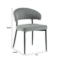 thumbnail image 6 of Walker Edison Modern Curved Back Upholstered Dining Chair, Set of 2, Charcoal, 6 of 15