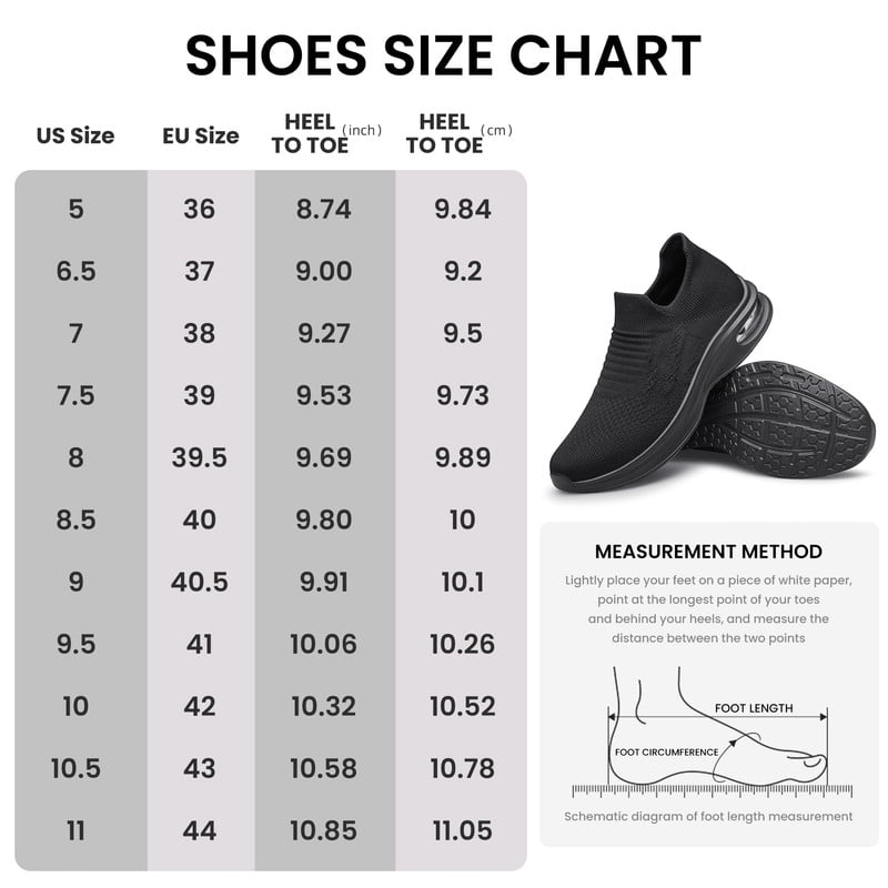 vibdiv Womens Walking Shoes Non Slip Running Shoes Breathable Workout Shoes Lightweight Gym Sneakers zapatos para mujer Black Size 10