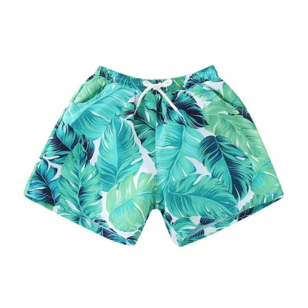 

Toddler Summer Boys Swimsuits Swimming Trunks Fashion Resort Style Printed Beach Pants Speed Dry Pants Surfing Swimming Swimwear For 7-8 Years