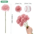 thumbnail image 3 of Uxcell Artificial Chrysanthemum Ball Flowers, Faux Hydrangea Silk Bouquets for Home/Wedding Dark Pink, 3 of 6