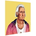thumbnail image 2 of "Hip George Washington" Frameless Free Floating Reverse Printed Tempered Art Glass Wall Art, 2 of 9