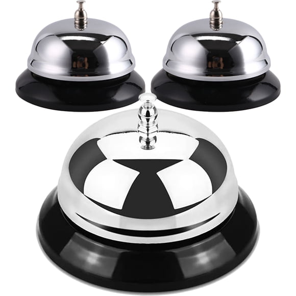 Miangastore 3 Pcs Sonnettes de Table Sonnettes de Service Sonnettes d'Appel Sonnettes de Cuisine Sonnettes de Table en Métal