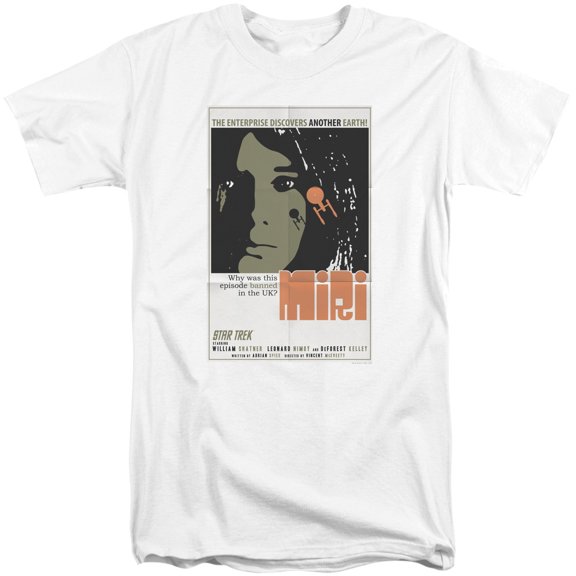 Star Trek Tos Episode 8 Adult Tall T-Shirt 18/1 T-Shirt White
