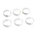 thumbnail image 1 of Crochet Rings, 6PCS Wear  Yarn Guide Finger Holder Micro Opening Flexible Use  For Hand Weaving Projects, 1 of 8