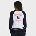 thumbnail image 5 of Women's WEAR by Erin Andrews White/Black Cincinnati Bengals Colorblock Raglan Sweater, 5 of 5