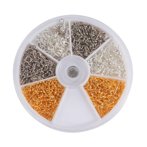 WRISTBIQUE Screw Eye Pin Sheep Eye Bolts Assorted Color Wood Tags Household Application 900 Pcs