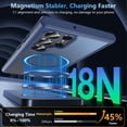 thumbnail image 2 of Funda para teléfono celular Hensinple Galaxy S22 Ultra MagSafe Blue, 2 of 8