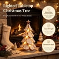 thumbnail image 6 of Vintage Lighted Christmas Tree Figurine, Christmas Tree Village with Warm Lights, Table Christmas Tree with Lights, Mini Tabletop Decor Warm Glow Home, Nostalgic Winter Pines Gift, Small, 6 of 6