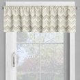 thumbnail image 2 of Ambesonne Ethnic Valance Pack of 2, Tribal Style Zigzag Triangle, 42"X18", Ivory and Pale Sepia, 2 of 5