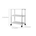 thumbnail image 3 of Lilixerw 3 Tier Rolling Utility Cart,Heavy-Duty Storage Rolling Cart with Wheels,Multifunctional Grid Organization Utility Cart for Kitchen Dining Room Living Room, 3 of 8