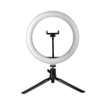 thumbnail image 1 of 1 Set Phone Holder Selfie Light Phone Tripod Live Makeup Phone Rack (Black), 1 of 7