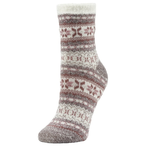 Airplus Double Layer Aloe Lilac Aztec Crew Socks, Women's 5-10, 1 pair