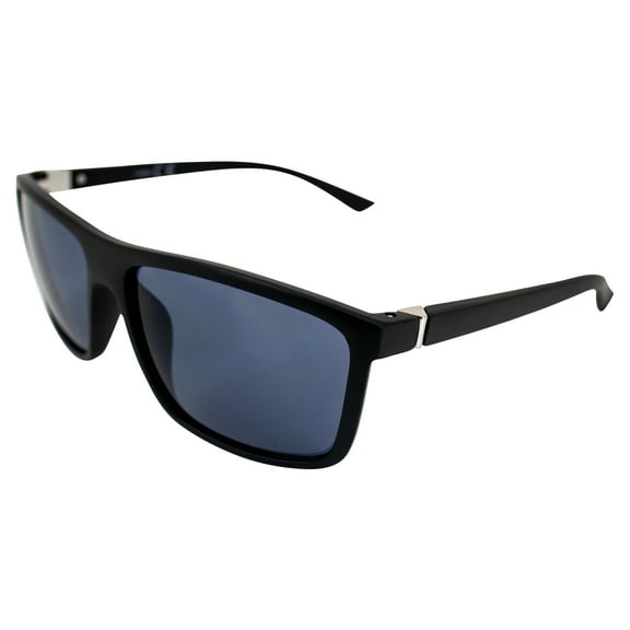 AlterImage Suave Sports Fashion Retro Sunglasses for Men or Women Black Frame w/Silver Metal Accents & Smoke Lenses