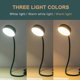 thumbnail image 5 of Lámpara de escritorio LED recargable por USB con ajuste de atenuación táctil, lámpara de mesa para niños, lectura, estudio, luz de mesa flexible de 360 grados, color blanco, 5 of 5