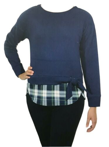IZOD Womens Long Sleeve 2-Fer Sweatshirt