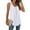 White, variant on Baqcunre Tank Tops Women's Fashion Solid Round Neck Swallowtail Sleeveless Top Going Out Tops Plus Size Tops Black L