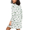 thumbnail image 2 of joogoo Leaf Clover Women's Long Sleeve Nightgown Sleepwear XXXL, 2 of 8