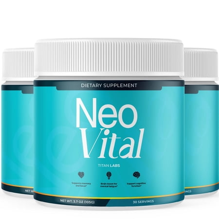 Neo Vital Powder Advanced Brain Support Formula Supplement NeoVital Vitamins Taken Daily 3 Month Supply 90 Servings