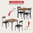 thumbnail image 2 of 3-Piece Industrial Dining Set for 2 with PU Upholstered Chairs, Compact Kitchen Table for Small Spaces & Breakfast Nooks, 2 of 10