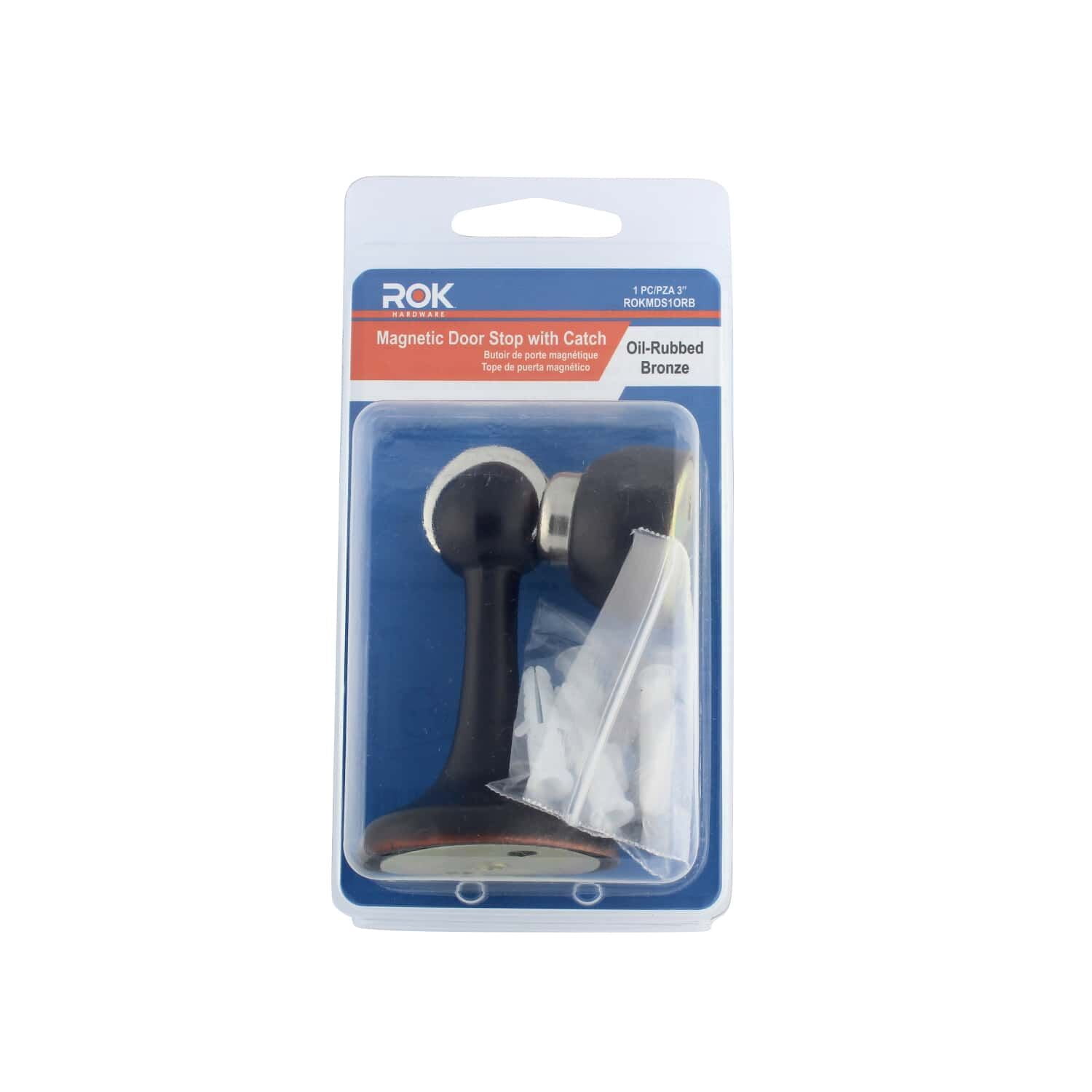 Rok 5-Pack Magnetic Door Stop with Catch, Oil Rubbed Bronze