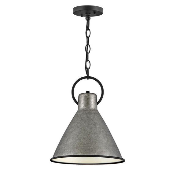 1 Light Pendant In Traditional Style 12.25 Inches Wide By 15.5 Inches High-Rustic Pewter Finish Hinkley Lighting 3557Rp