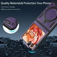 thumbnail image 6 of Dteck Case for Motorola Razr+ 2024,Shockproof Ring Stand Silicone+PC Case with Front Screen Protector Military-Grade Protection Cover for Motorola Razr+ 2024,Purple, 6 of 6