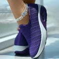 thumbnail image 4 of Mepaouo Walking Shoes for Women Air Cushion Slip on Sneakers Breathable Mesh Platform Sock Shoes, 4 of 7
