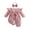 Pink, variant on RUINIXCW Baby Girls Fall Romper Floral Print Patchwork Jumpsuits Cute Headband