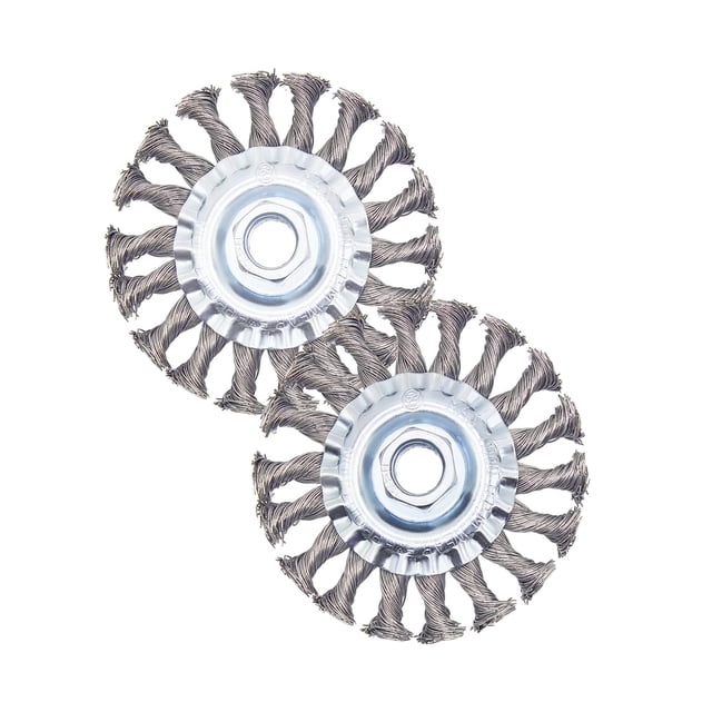 Cepillo de alambre OSFTBVT anudado de 4 pulgadas para amoladora angular 4-1/2