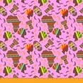 thumbnail image 1 of Soimoi Tribal Print 20 Gsm Sewing Material Pure Silk Fabric 44 Inches Wide By The Yard-Pink, 1 of 1