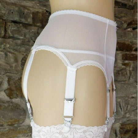 Mesh Stretch Garter - Sexy Women High Waist Mesh Stocking Garter Belt 6 Straps Suspender Lingerie HOT