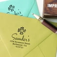 thumbnail image 3 of Printtoo Rond Adresse Personnalisée Retour Timbre en Caoutchouc Bois Monté Design Orné Personnalisé Idée de Stamper, 3 of 4