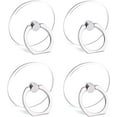 thumbnail image 1 of Cell Phone Ring Holder, Transparent Phone Ring Holder Stand 360° Rotation Phone Ring Grip Finger Ring Stand (4Silver), 1 of 6