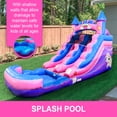 thumbnail image 4 of Pogo Bounce House Crossover Kids Inflatable Water Slide, Pink Unicorn With Blower, 12 ft, 4 of 8