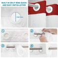 thumbnail image 3 of No Hook Shower Curtain with Built-in Rings - Red WatercolorTextured Washable Waterproof Fabric Bathroom Curtains for Hotel,Rentals, 66 X 72 Inch Long , Abstract Gold Fluid Line Minimalist, 3 of 9