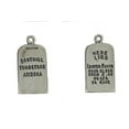 thumbnail image 1 of Sterling Silver 20" 1.2mm Box Chain 3D Lester Moore Tombstone Pendant Necklace, 1 of 2