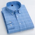 thumbnail image 2 of Camisa A Cuadros De Manga Larga, Informal, Transpirable, Elegante, A La Moda, Lavable, Suave, Con Botones Para Citas Para Hombres ACTIVE Cocina, Decoración y Otros, 2 of 5
