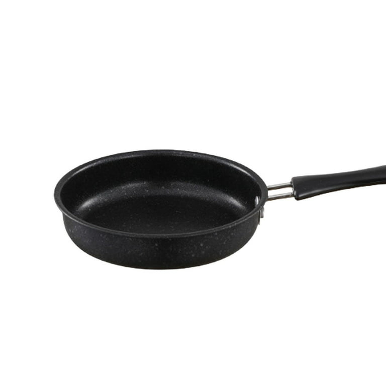 Fry Pan Non Stick Surface Smokeless Kitchen Cookware Small Saute Pan  Induction Omelette Pan for Induction Cooker Gas RV Black