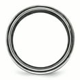thumbnail image 2 of Edward Mirell Black Ti & Titanium Polished White Sapphire Beveled Ring, 2 of 7