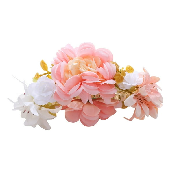 Large silk 2024 flower hair accessories