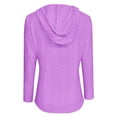 thumbnail image 5 of Taqqpue Womens Long Sleeve Shirts Solid Color V Neck Casual Drawstring Button Hoodies Loose Fit Knit Lightweight Blouses Tops, 5 of 5