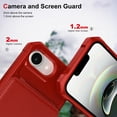 thumbnail image 3 of Allytechgroup Wallet Case for iPhone 16e, PU Leather Hard PC Back Cover Shockproof Kickstand Bumper Anti-Slip Magnetic Closure Case Cover for Women Men, Red, 3 of 6