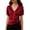 Wine, variant on Women's Satin V Neck Tie Front Drawstring Waist Blouse Shirred Cute Going Out Tops Casual Summer Tops