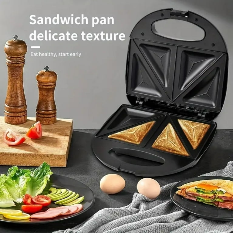  Sandwich Maker 3 in 1, Cookie Biscuit Maker with Removable  Plate, Electric Panini Press Grill, Sandwich Toaster with Detachable  Non-stick Coating,LED Indicator Lights, Cool Touch Handle, 1400W,Black:  Home & Kitchen