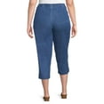 thumbnail image 3 of JMS Just My Size by Hanes Women's Plus Snap Hem Pull On Cropped Pants, 23" Inseam, Sizes 0X-4X, 3 of 6