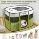 thumbnail image 4 of Parque para perros portátil e impermeable Pawaboo 89 x 71 x 61 cm, 4 of 8
