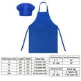 thumbnail image 2 of TOPTIE Kids Apron and Chef Hat Set, Adjustable Cotton Child Cooking Kitchen Apron, S-XXL-Blue-M, 2 of 6