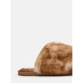 thumbnail image 4 of Joyspun Women’s Faux Fur Puff Scuff Slippers, 4 of 6