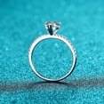 thumbnail image 4 of Anillo de compromiso con moissanita en forma de corazón de plata de ley 925 chapado en oro para mujer, 4 of 6